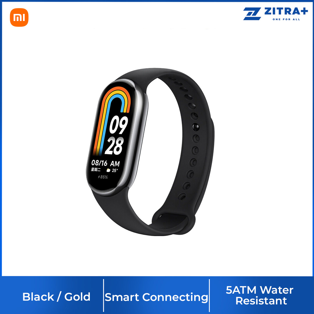 Xiaomi Smart Band 8 | 1.62 inch AMOLED Touch Display | Metallic Midframe | Up to 16 Day with Typical Mode | Focus Mode | Smart Band with 1 Year Warranty