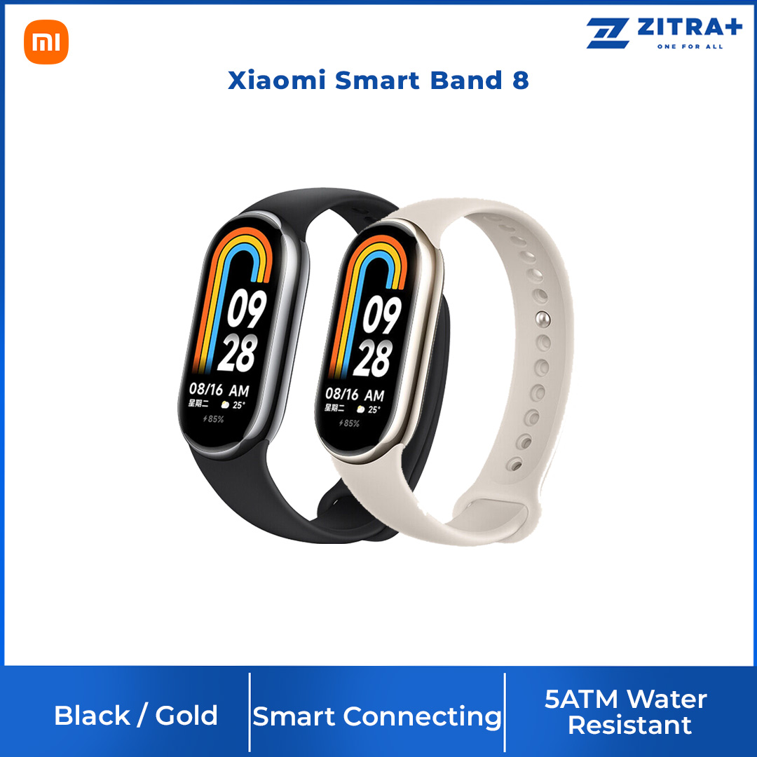 Xiaomi Smart Band 8 | 1.62 inch AMOLED Touch Display | Metallic Midframe | Up to 16 Day with Typical Mode | Focus Mode | Smart Band with 1 Year Warranty