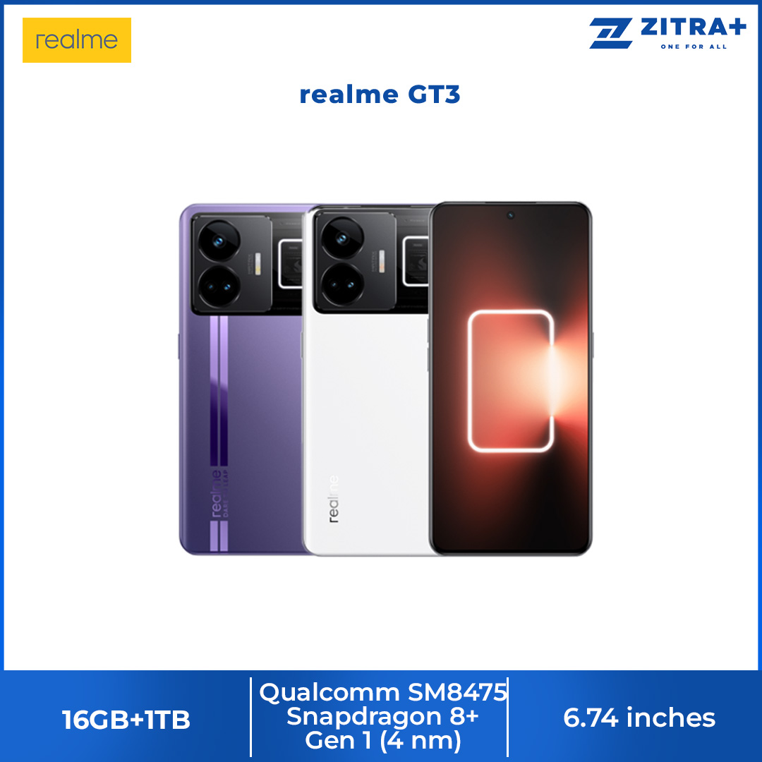 realme GT3 16GB+1TB | 6.74" AMOLED Display | Pulse Interface Design | Snapdragon 8 + 5G Chipset | Smartphone with 1 Year Warranty