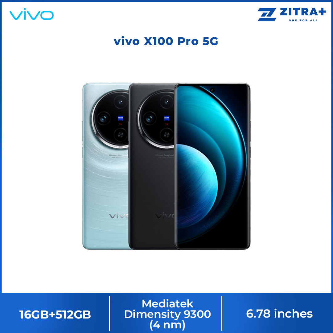vivo X100 Pro 5G 16GB+512GB | 6.78" LTPO AMOLED | 5400mAh Large Battery | ZEISS Multifocal Portrait | Dual Flagship Chip | Smartphone with 1 Year Warranty
