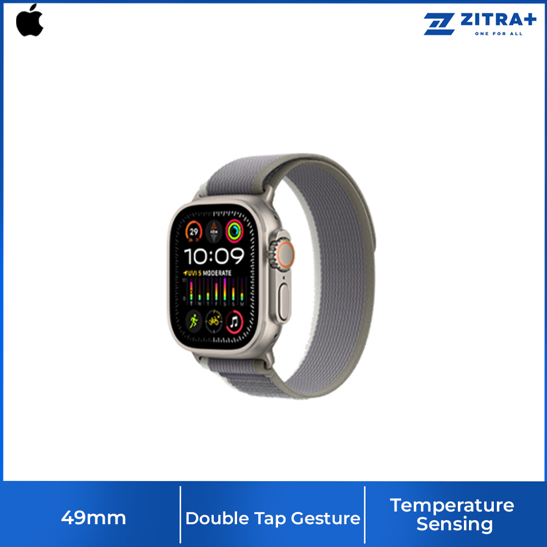 Apple Watch Ultra 2 Titanium Case with Trail Loop GPS+Cellular 49mm | 1.92" Display | Water Resistance 100m | IP6X Dust Resistance | Smart Watch with 1 Year Warranty