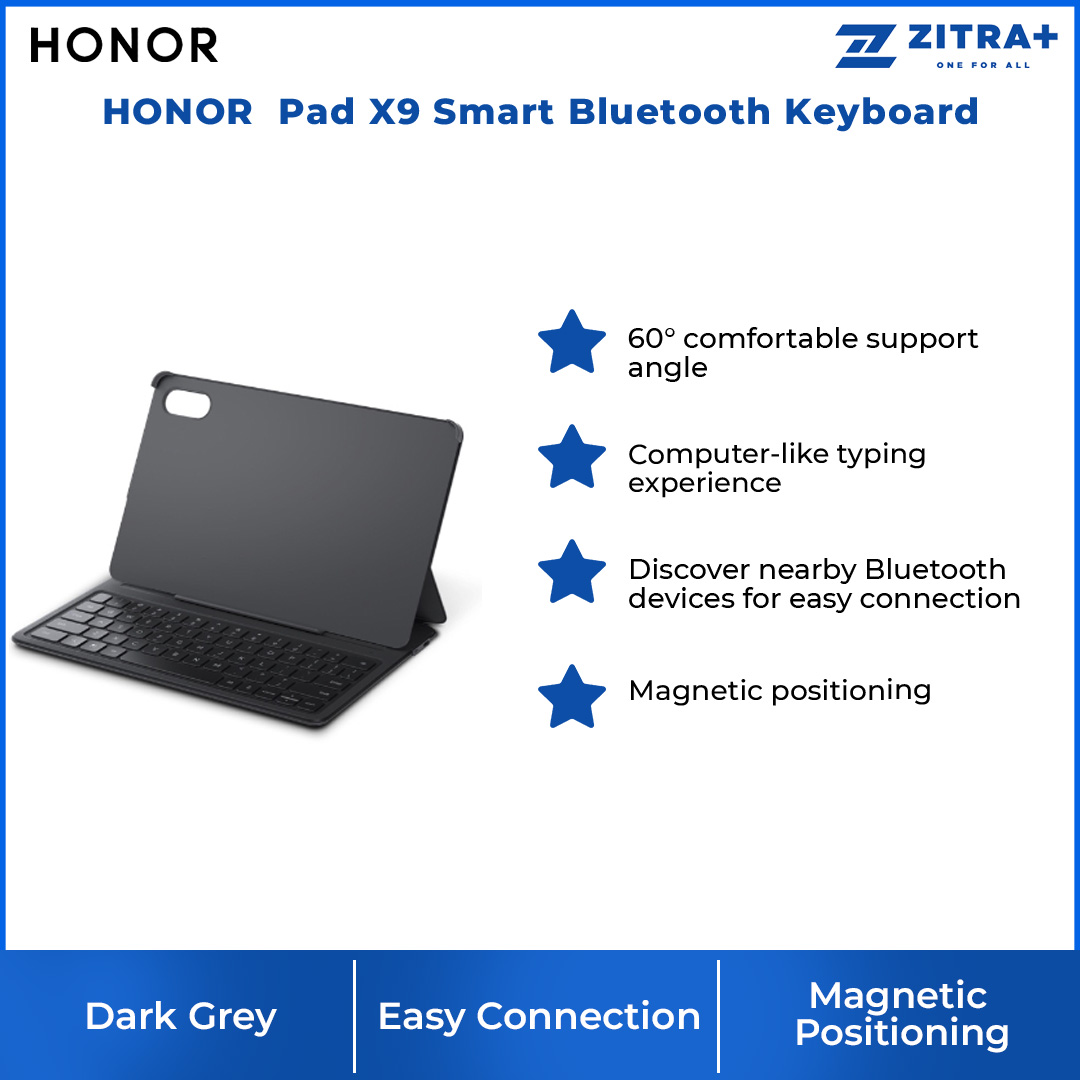HONOR Pad X9 Smart Bluetooth Keyboard Eileen-keyboard | 60° Comfortable Support Angle | 5-Row Key Design | Convenient | Keyboard with 1 Year Warranty