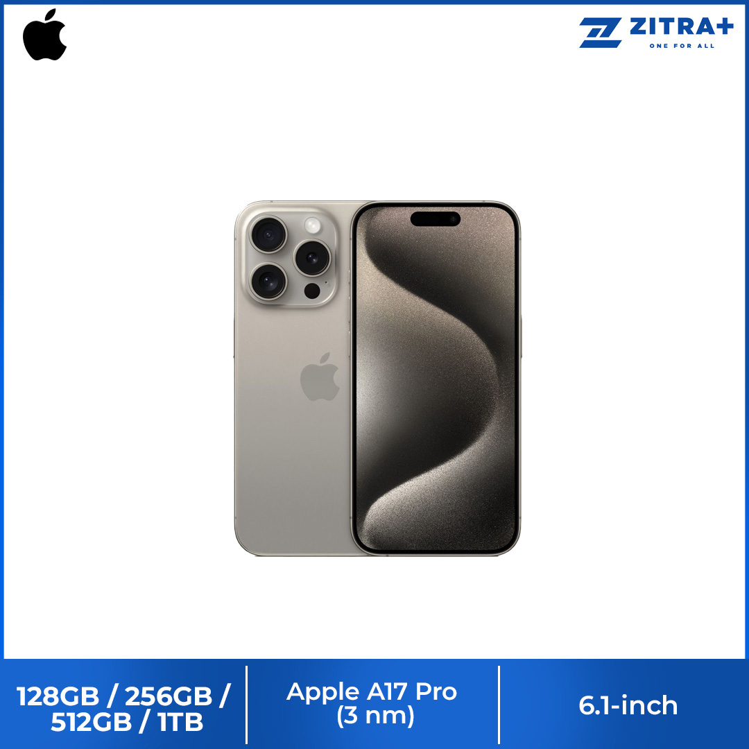 (Pre-Order Start 22.09.2023)  Apple iPhone 15 Pro | 6.1" Super Retina XDR OLED Display | 48MP Main Camera | A17 Pro Chip | Always-On Display | Crash Detection | Smartphone With 1 Year Warranty