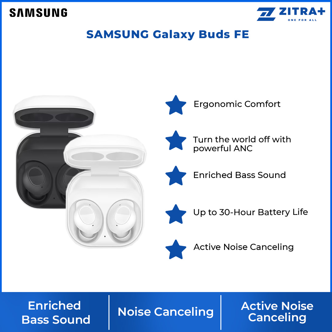 SAMSUNG Galaxy Buds FE | 479mAh Battery | Bluetooth v5.2 | Active Noise Cancellation | Auto Switch | Touch Sensor | Earbuds with 1 Year Warranty