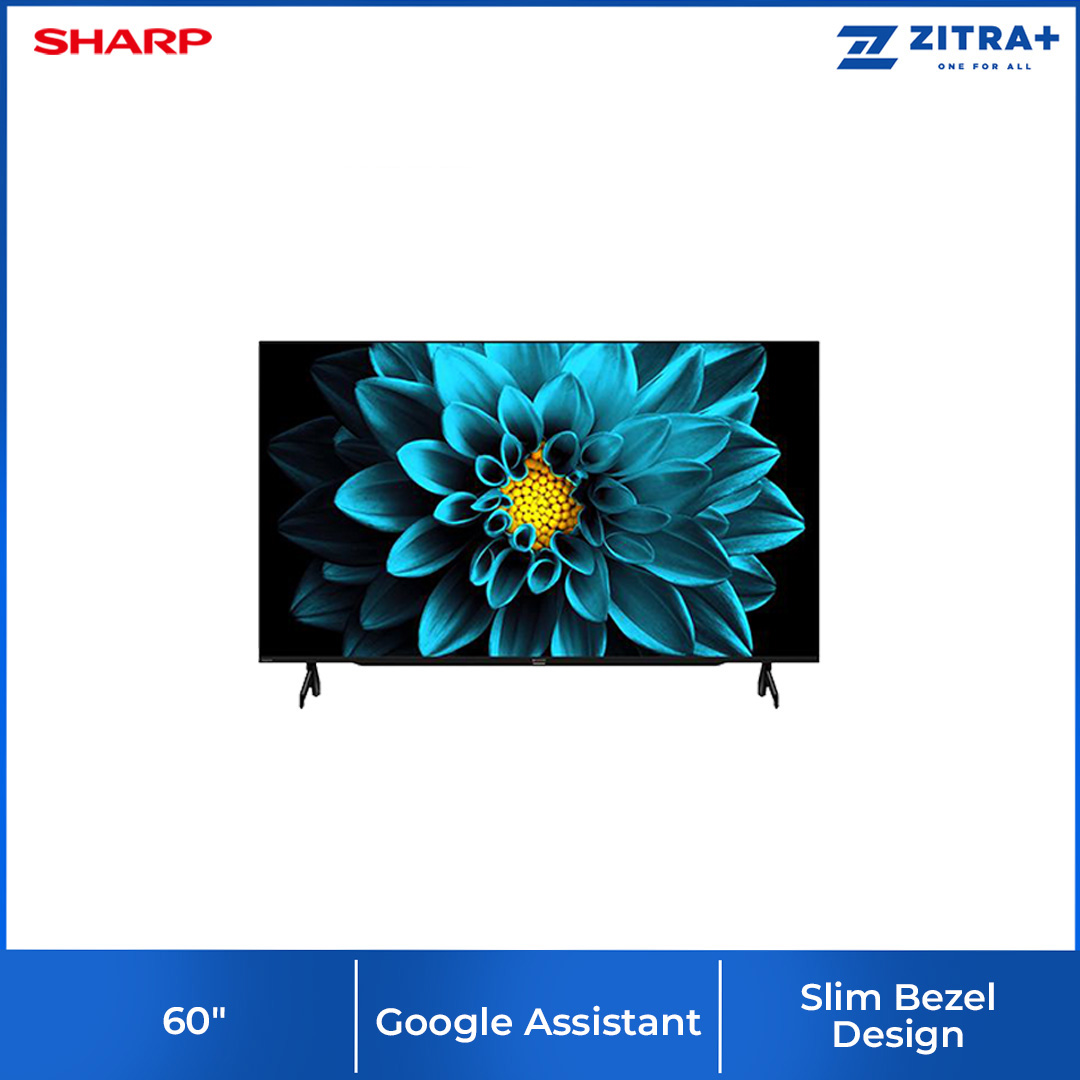 SHARP 42"/50"/60"/65" 4K UHD LED Android TV | X4 Revelation Processor | Streaming Optimizer | Game Low Latency | Dolby Audio | Android 11.0 | Youtube Netflix | Android TV with 2 Years Warranty