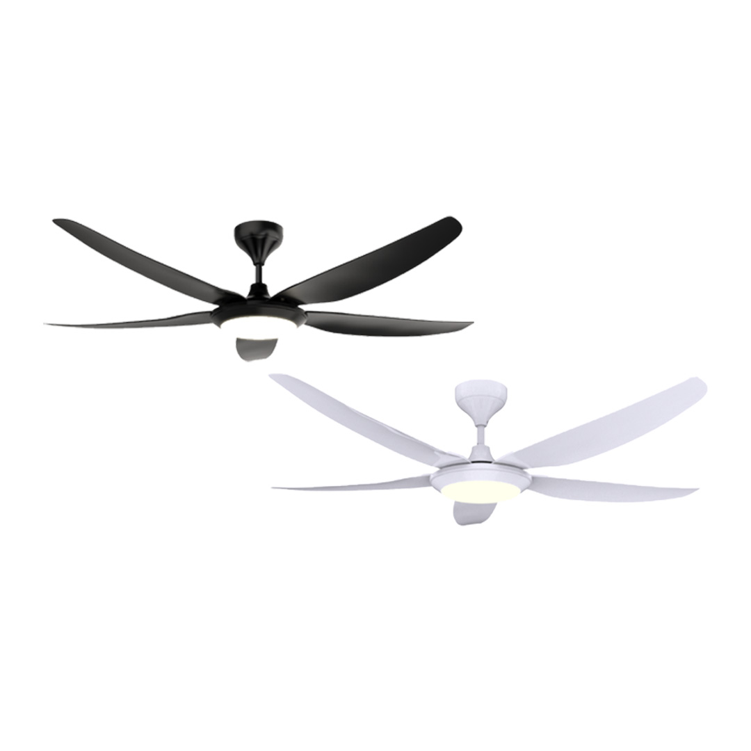 Rubine 56" Avens Series 5 Blades DC Motor Ceiling Fan with LED ACF-AVENS56-5BL-MB | 9F+9R Speed RF Remote Control | Sleep Mode | Ceiling Fan with 1 Year Warranty