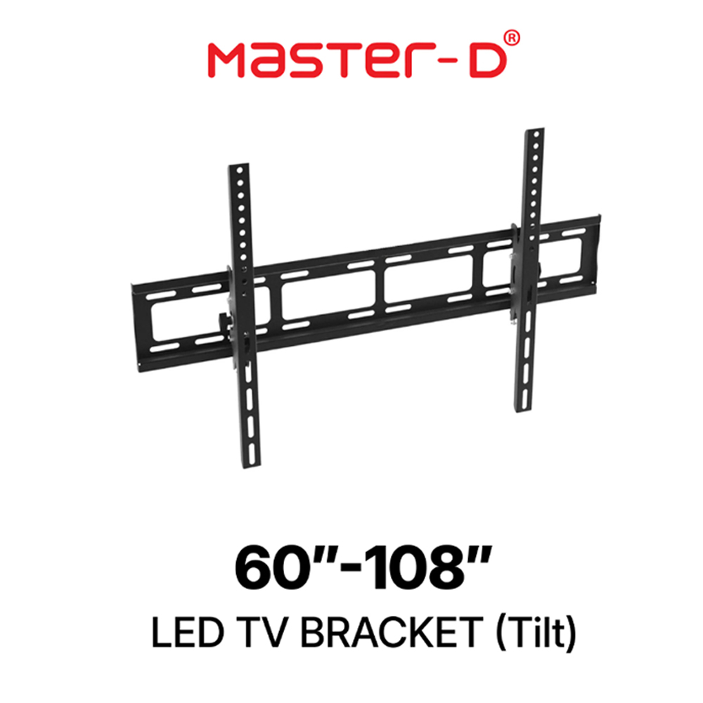 Master D 60"-108" LED TV BRACKET - Wall Mount (TILT) AD-925 | Max Weight: 80 kg | Wall Distance   : 80 mm |