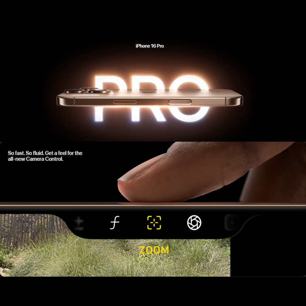 Apple iPhone 16 Pro | 6.3" LTPO Super Retina XDR OLED | 48 MP Main Camera | Apple A18 Pro (3 nm) | USB Type-C 3.2 Gen 2, DisplayPort | Stereo Speakers Sound | Smartphone with 1 Year Warranty