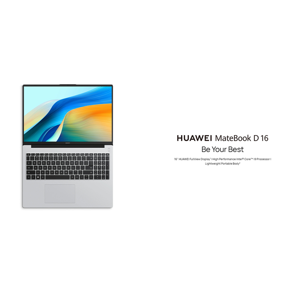 Huawei MateBook D16 2024  Laptop 53013XAN | 16" Eye Comfort HUAWEI FullView Display | Numeric Keypad | High Performance Intel | 1  Year General Warranty