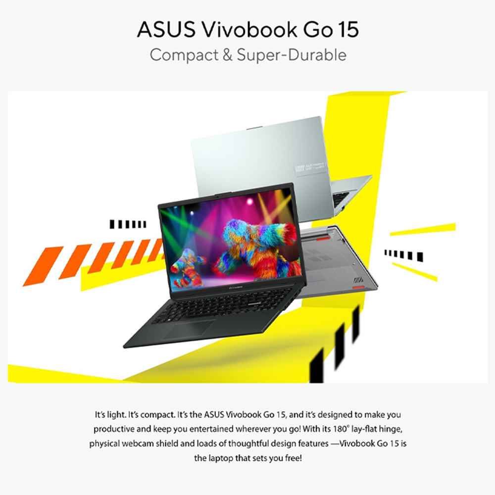 ASUS Vivobook Go 15 Laptop E1504F-ANJ871WS | 8GB+512GB SSD | AMD Ryzen 3 7320U Processor 2.4GHz | 15.6-inch