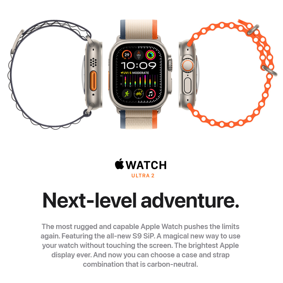 Apple Watch Ultra 2 Titanium Case with Trail Loop GPS+Cellular 49mm | 1.92" Display | Water Resistance 100m | IP6X Dust Resistance | Smart Watch with 1 Year Warranty