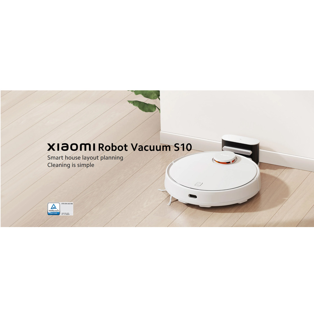 Xiaomi 45W Robot Vacuum S10 B106GL | 4000Pa Powerful Suction Fan Blower | LDS Laser Navigation System | Up to 130 Minutes of Battery Life | Vacuum with 1 Year Warranty