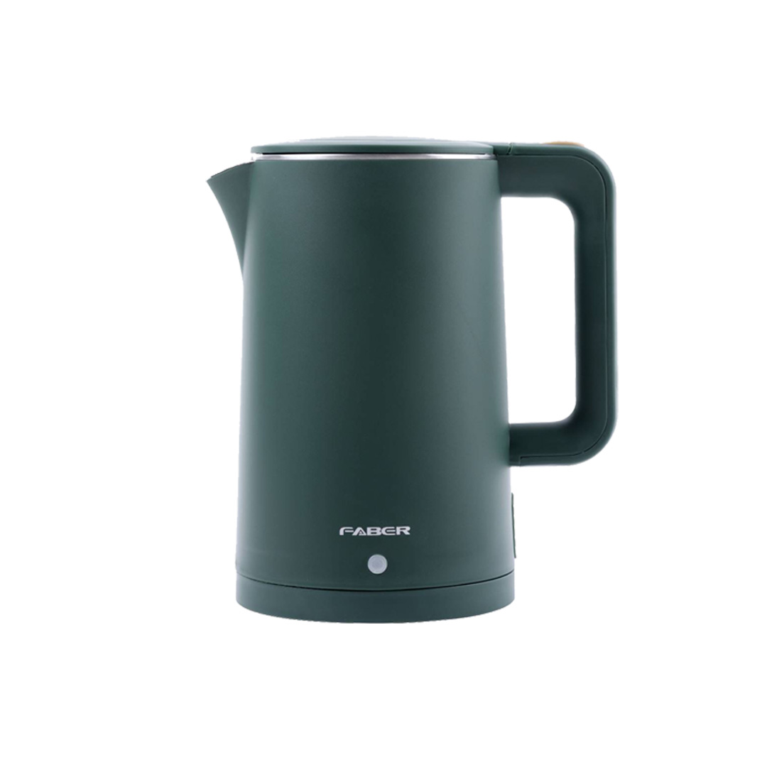 Faber 1.8L Retro Series Double Wall Electric Kettle FCK DW R1800 | 1500W | Boil-Dry Protection | Manual Lid-Opening | Kettle with 1 Year Warranty