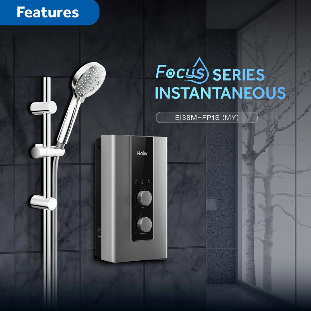 HAIER 3800W DC Inverter Silent Pump Water Heater | EI38M-FP1S | Shock Proof | Dual Copper Heating Tube | DC Inverter Silent Pump