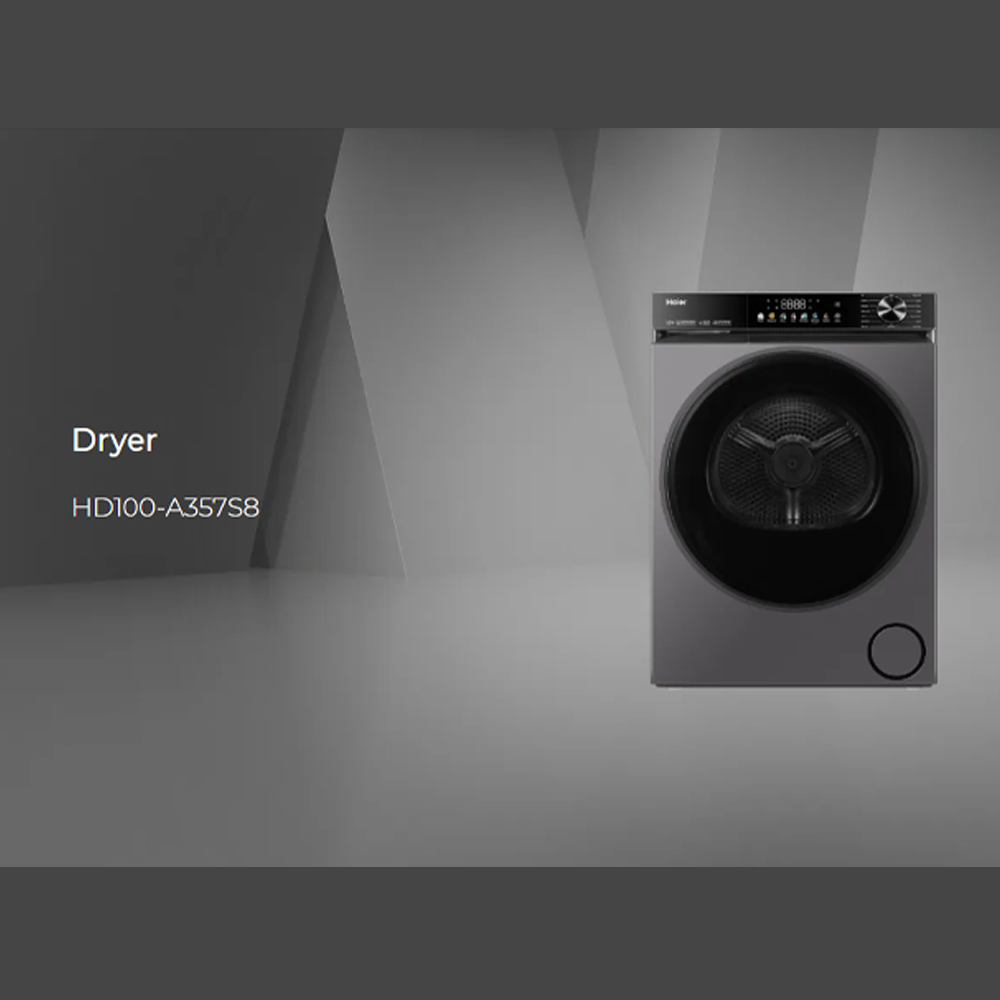 HAIER 10KG Color AI Heat Pump Dryer HD100-A357S8 | Reversible Tumble | Sensor Dry | Heat Pump Technology | I-Fresh