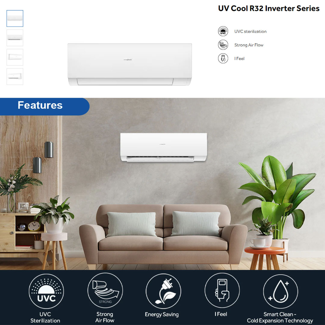 HAIER 1HP/1.5HP R32 UV Cool Inverter Wall Mount Air Conditioner HSU-10VXA21 / HSU-13VXA21 | Energy Saving | Smart Clean | Air Conditioner with 3 Year Warranty