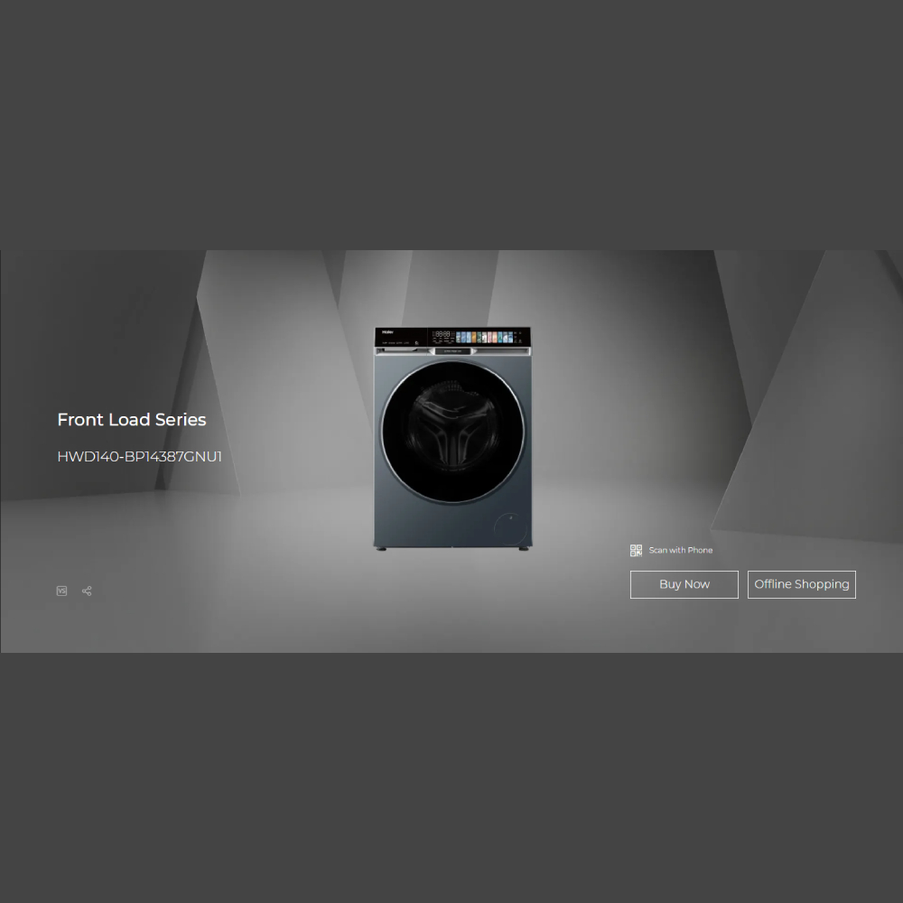 HAIER 14KG/8KG Front Load Color AI Inverter Washer Dryer HWD140-BP14387GNU1 | Ultra Fresh Air | Smart Dosing | Smart Wash