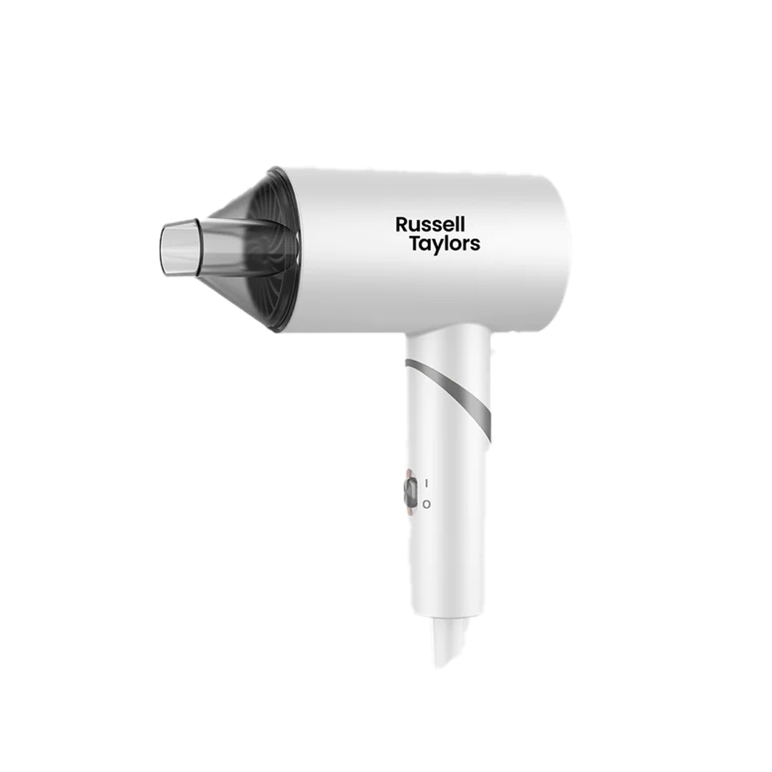 Russell Taylors 1200W Foldable Travel Hair Dryer HD1 | 1200W Power | 2-Speed Powerful Airflow | Ergonomic Handle | Hair Dryer with 2 Year Warranty