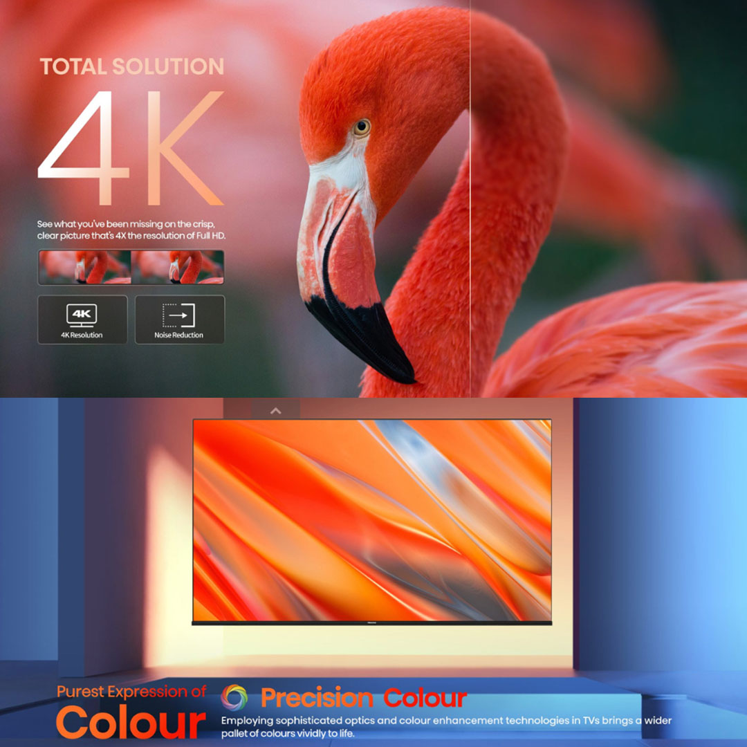 HISENSE 43" 4K UHD LED TV 43A6100H | VIDAA U5 | 4K Resolution | Sport Mode | Smart TV with 3 Year Warranty