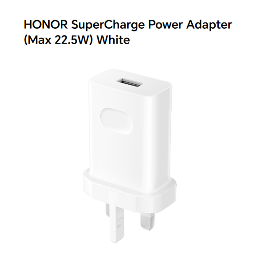 HONOR 22.5W SuperCharge Power Adapter HN-100225B00 | Multiple Security Protections | Input: 100-240v | Output: 5v-2A | Power Adapter with 1 Year Warranty