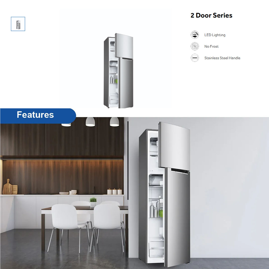 HAIER 216L/238L  2 Doors Top Mount Refrigerator HRF-238H/HRF-239H| Non-Inverter | Interior LED Delight | No Frost | Refrigerator with 2 Year Warranty