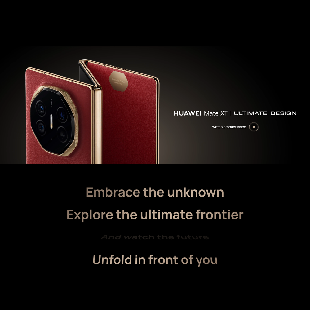HUAWEI Mate XT Ultimate Design 16GB+1TB | 10.2 inch, Tri-foldable LTPO OLED | 50MP Main Camera | Kirin 9010, Octa-Core | Si/C Li-Ion 5600 mAh