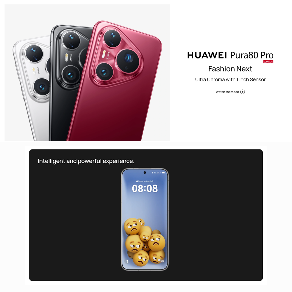 HUAWEI Pura 80 Pro 12GB+512GB | 6.8 inch | 50MP Rear Camera | Kirin 9020, Octa-core | Dual SIM | Li-Po 5170mAh, 100W Fast charging