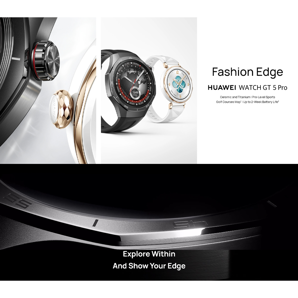 Huawei WATCH GT 5 Pro | Sculpted with aerospace-grade titanium alloy | Pro-Level Sports Golf Courses Map