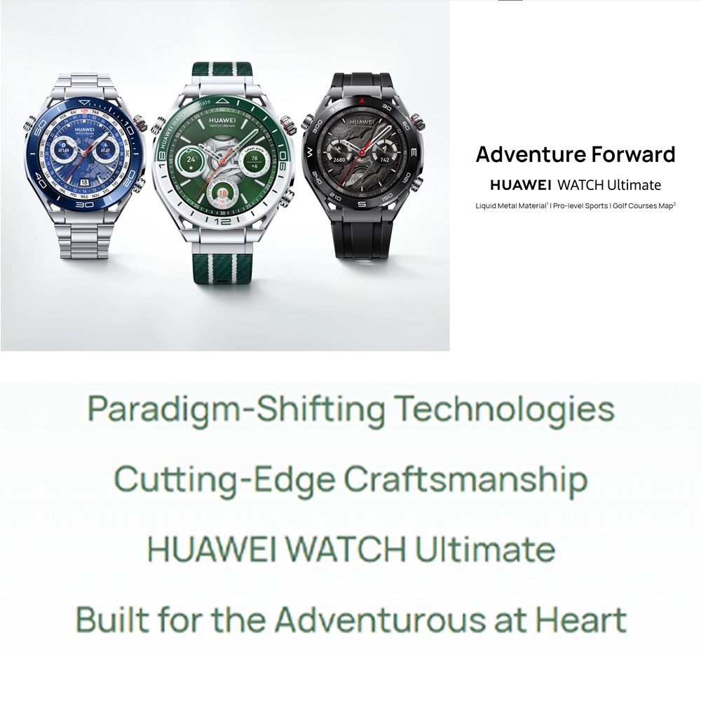 Huawei Watch Ultimate HNBR/ Titanium Strap | Liquid Metal Material | Pro-level Sports | Bluetooth Calling