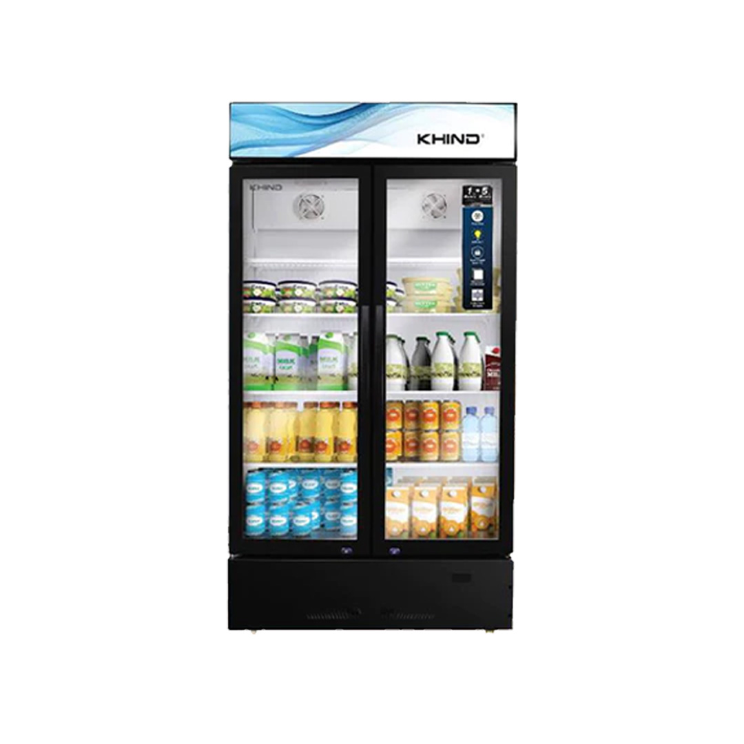KHIND 600L 2 Doors Display Chiller KDS600 | Frost Free Cooling | Door Lock Security | Adjustable Storage Shelf | Display Chiller with 1 Year Warranty