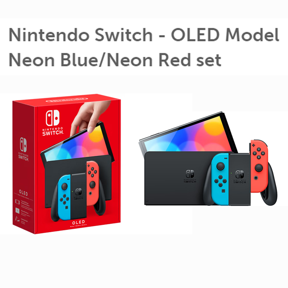 Nintendo Switch - OLED Model (MAXSOFT) 115461 | 7-inch OLED screen | Wide adjustable stand | 64 GB