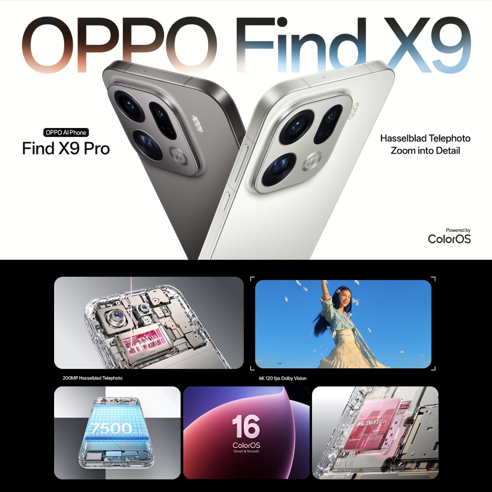 OPPO Find X9 Pro | 200MP Super Zoom | 4K120 fps Dolby Vision | 7500mAh Large Battery | 80W SUPERVOOCTM Flash Charge | True Night Photography