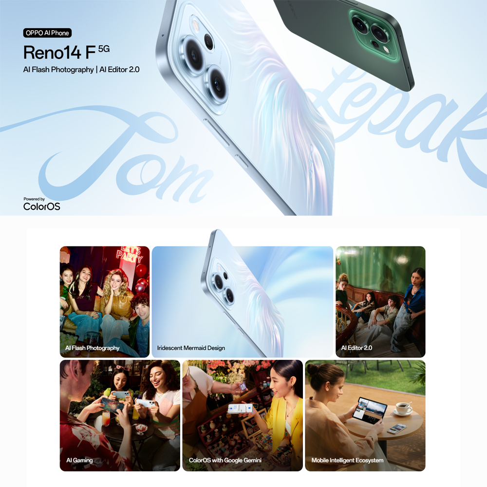 OPPO Reno14 5G | AI Flash Photography | AI Editor 2.0 | 6000mAh Large Battery | 45W SUPERVOOC Flash Charge