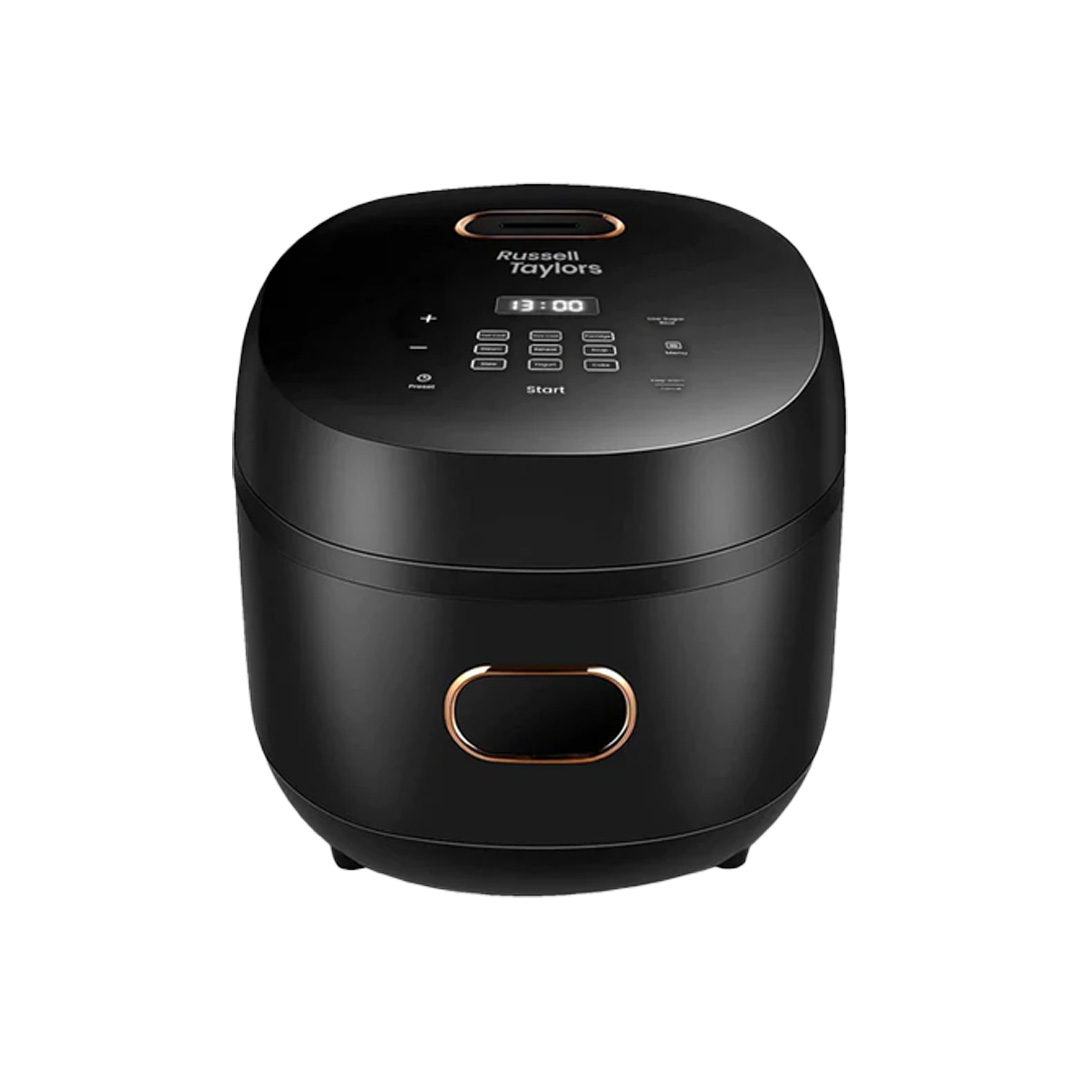 Russell Taylors 1.8L Digital Low Sugar Rice Cooker RC10 | 900W Power | 9 Preset Programs | Cutting Edge Features | Cooker with 2 Year Warranty