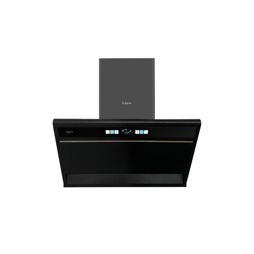Rubine 2200m³/h Slanted Hood RCH-MEERA-BL | 2+1 Extraction Speed | Twin-Motor | Cool-Breeze | Hood with 1.5 Year Warranty