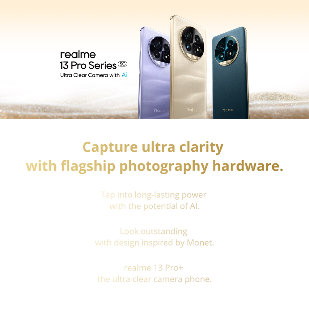 realme 13 Pro+ 5G 12GB+512GB | 6.7 inches, AMOLED | 50MP Main Camera | Qualcomm SM7435-AB Snapdragon 7s Gen 2 (4 nm) | Li-Po 5200mAh