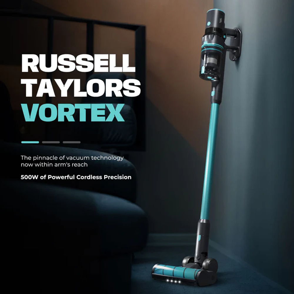 Russell Taylors 500W Vortex Cordless Vacuum Cleaner VORTEX | CycloneTechnology | Auto Cleaning Mode