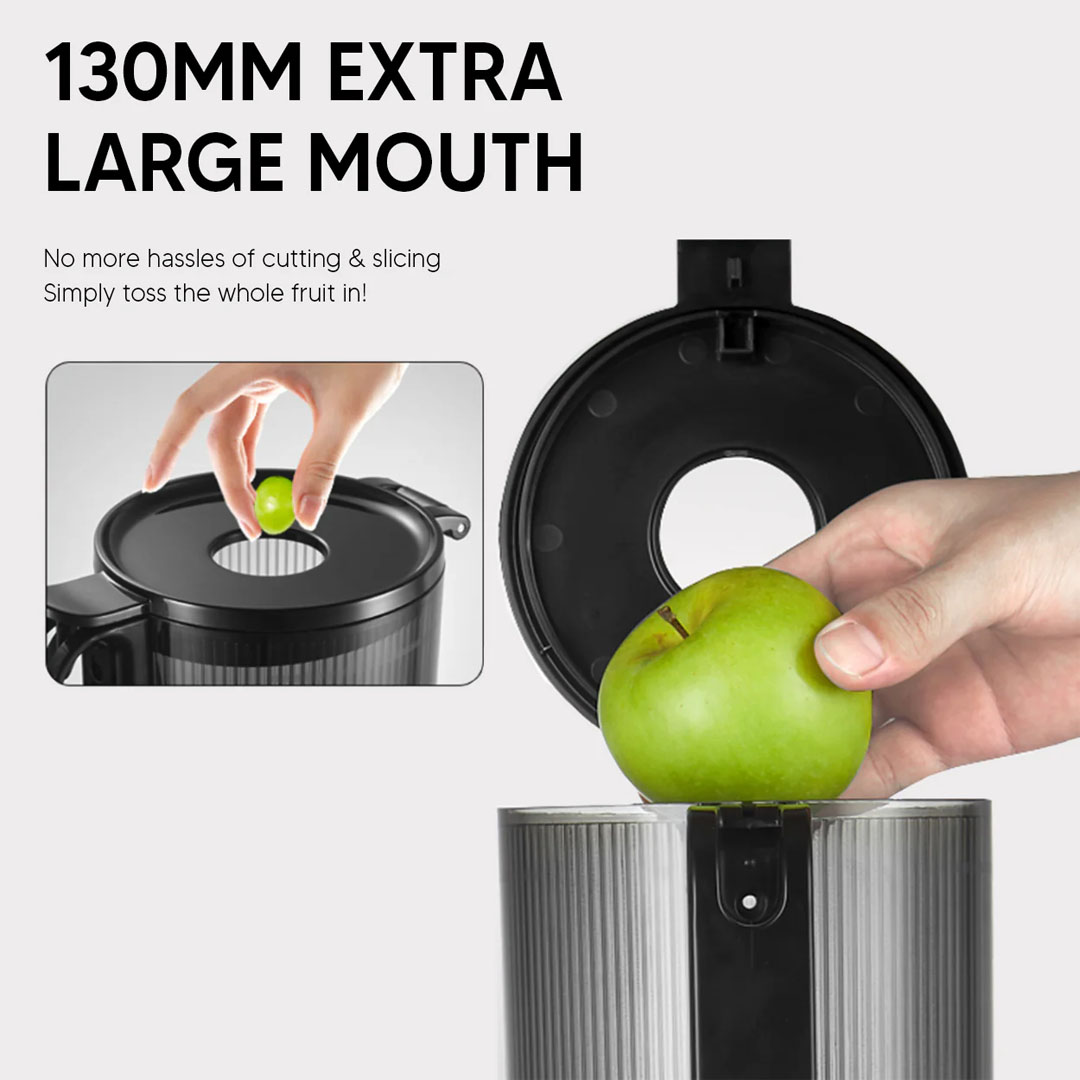 Russell Taylors 1.8L Masticating Cold Press Slow Juicer with Wide Feeding Tube SJ3 | 200W | Dishwasher Safe | Whole Fruit Juicer | Juicer with 2 Years Warranty