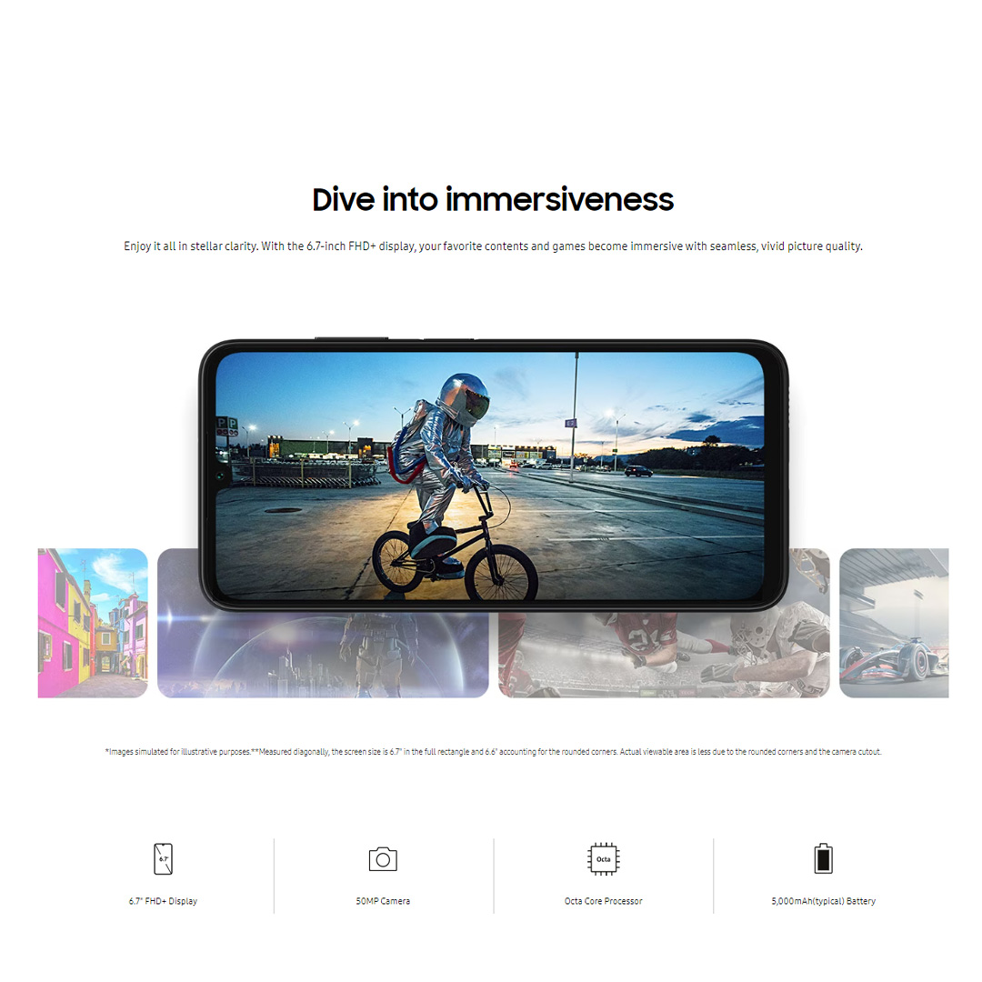 SAMSUNG Galaxy A05s 6GB+128GB | 6.7" FHD+ Display | 50MP Camera | 5,000mAh(typical) Battery | Octa Core Processor | Smartphone with 1 Year Warranty