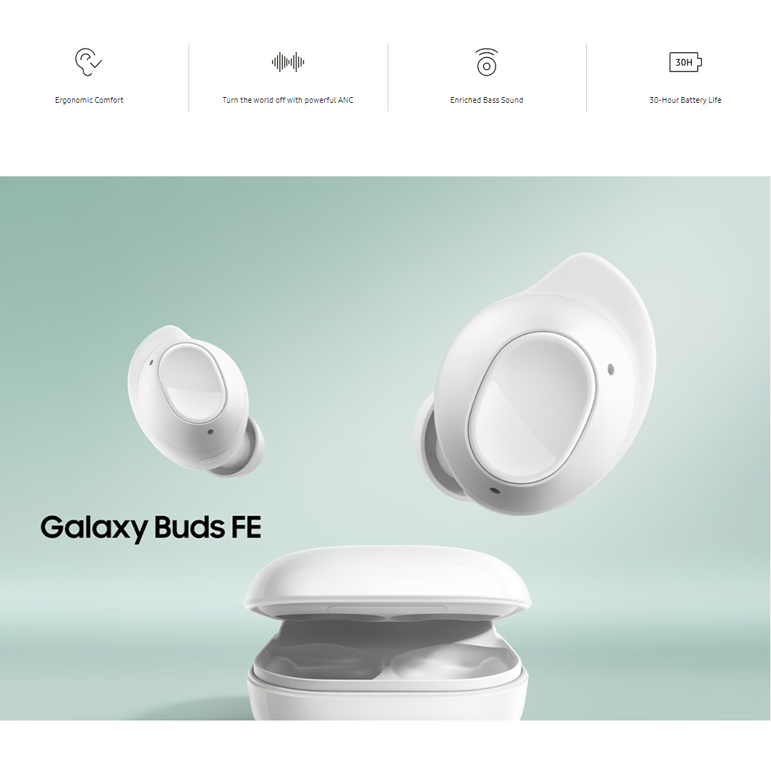 SAMSUNG Galaxy Buds FE | 479mAh Battery | Bluetooth v5.2 | Active Noise Cancellation | Auto Switch | Touch Sensor | Earbuds with 1 Year Warranty