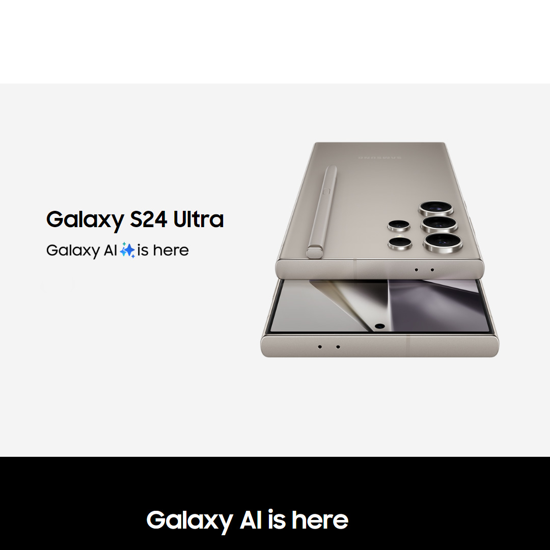 (Pre-Order 18.01.24 - 06.02.24) SAMSUNG Galaxy S24 Ultra | 12GB+256GB / 12GB+512GB / 12GB+1TB | Dynamic LTPO AMOLED 2X | Built-in S Pen | Galaxy AI | Smartphone with 1 Year Warranty