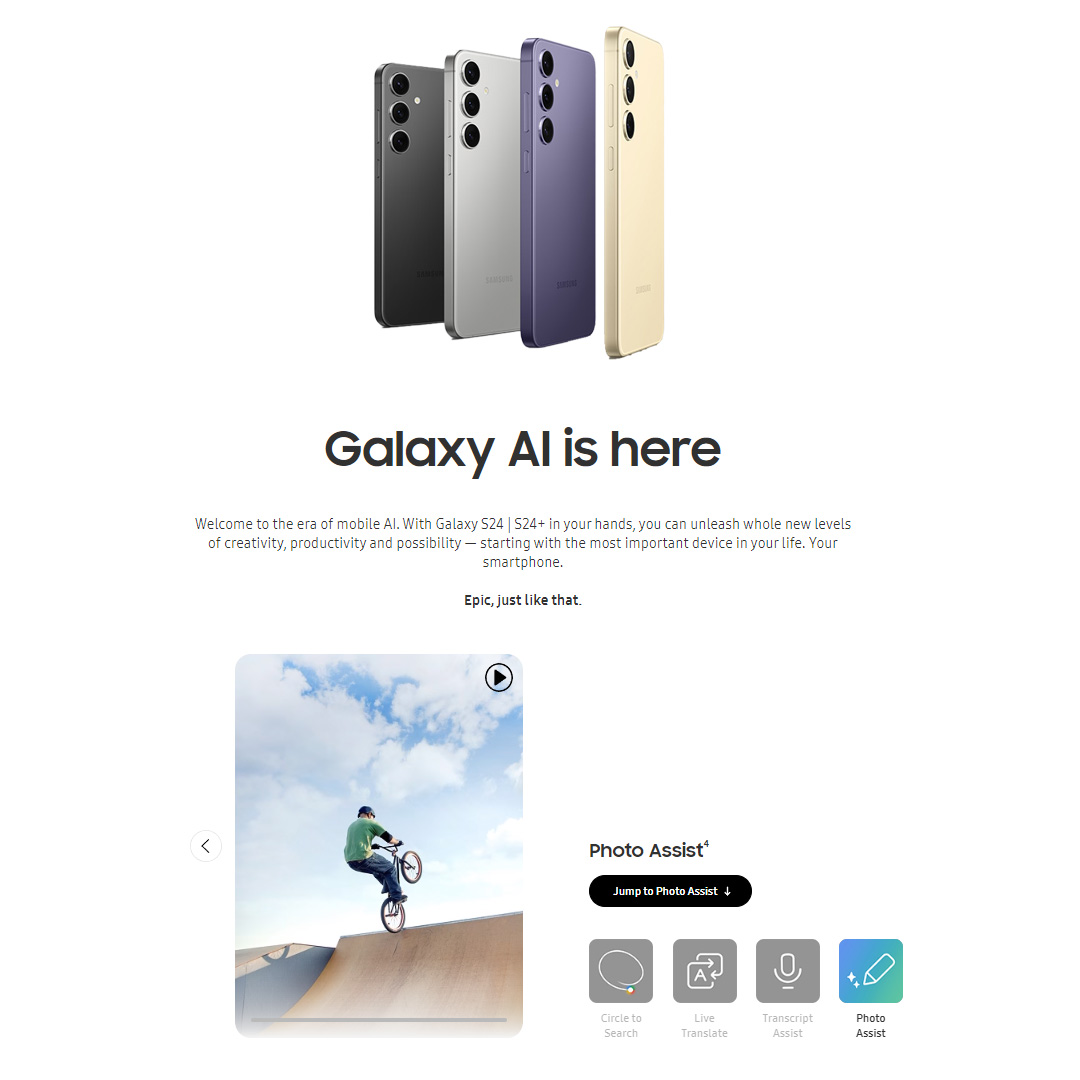 (Pre-Order 18.01.24 - 06.02.24) SAMSUNG Galaxy S24 | 8GB+256GB / 8GB+512GB | 6.2" Dynamic LTPO AMOLED 2X | Built-in S Pen | Super HDR | Smartphone with 1 Year Warranty