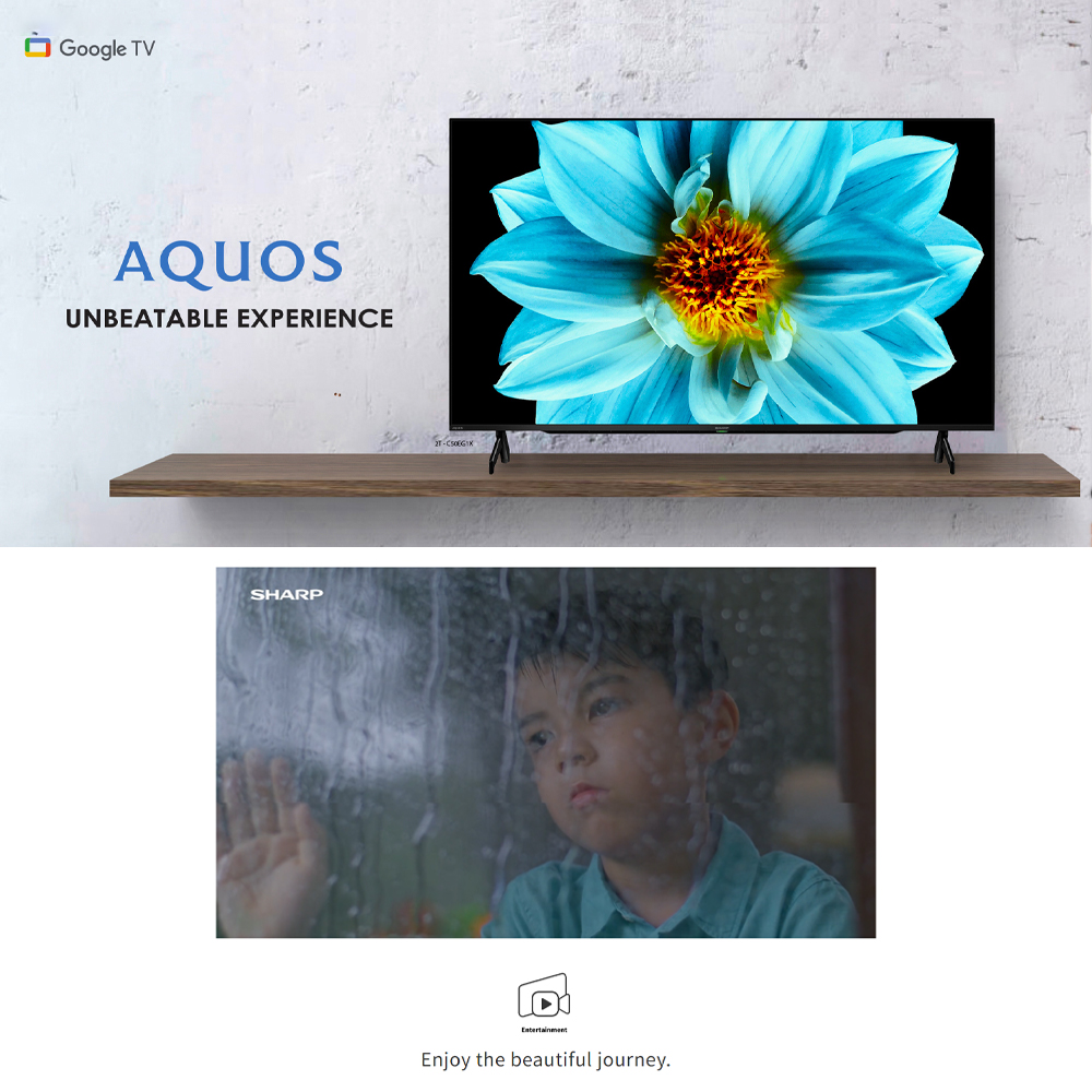 SHARP 32" AQUOS FHD Google TV 2TC32EG1X | Game Low Latency | Slim Bezel Design | Google Assistant