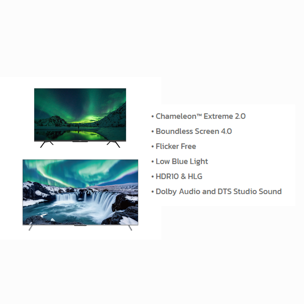 SKYWORTH 55" 4K UHD Google LED TV 55SUE7700 | Chameleon Extreme 2.0 | HDR10 & HLG | Eye Protection