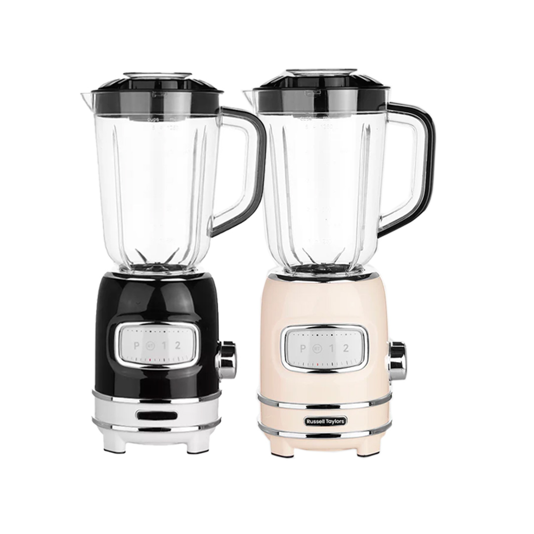 Russell Taylors 1.25L High-Speed Retro Blender TB1 | 300W Power | 2 Speeds + Pulse Function | Safety Locking | Blender with 2 Year Warranty