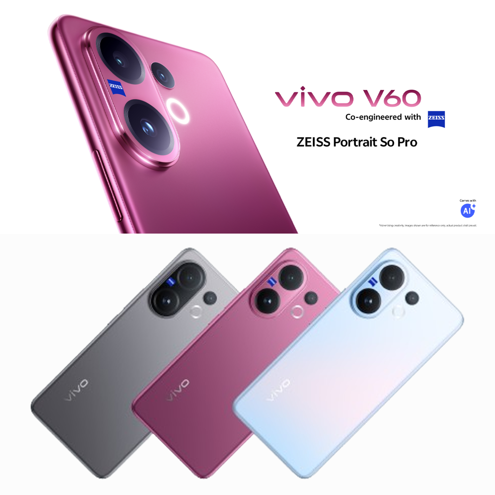 vivo V60 5G | Rear Camera 50MP | Qualcomm SM7750-AB Snapdragon 7 Gen 4 (4 nm) | 6.77 inches, AMOLED | Li-Po 6500 mAh,