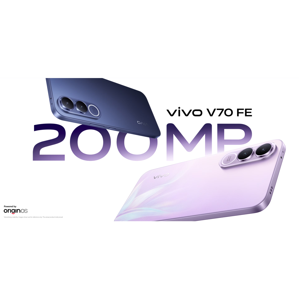 vivo V70 FE 5G 8GB+256GB/ 12GB+256GB | 6.83 inches | 200MP Rear Camera | Mediatek Dimensity 7360 Turbo (4 nm) | Android 16, OriginOS 6 | 7000mAh, 90W Fast Charge