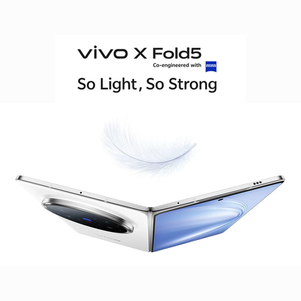 vivo X Fold5 5G | 6000mAh BlueVolt Battery | 80W Dual-Cell FlashCharge | 8.03" 2k ZEISS Master Colour Display | AI Multitasking | 50MP ZEISS Telephoto Camera