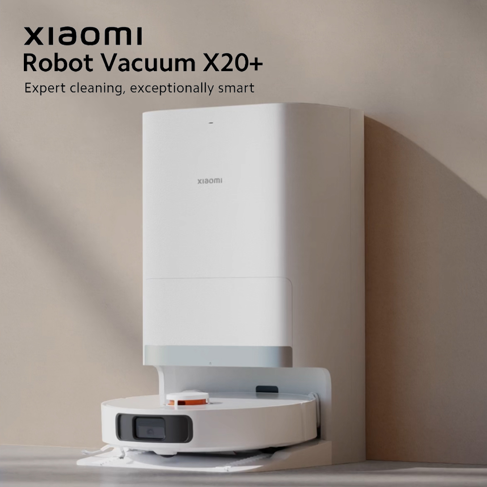 Xiaomi 75W Robot Vacuum X20+ | All-in-one smart base station | Enhanced vacuuming and mopping performance | LDS laser navigation | 1  Year General Warranty