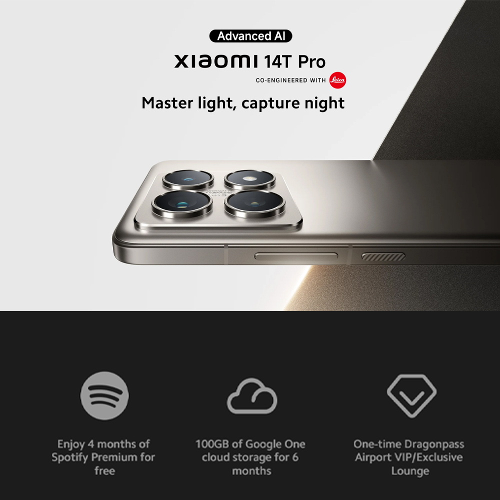 Xiaomi 14T Pro 12GB+256GB/512GB/1TB | 6.67" Screen | Dual SIM | Leica Lens | Android 14, HyperOS
